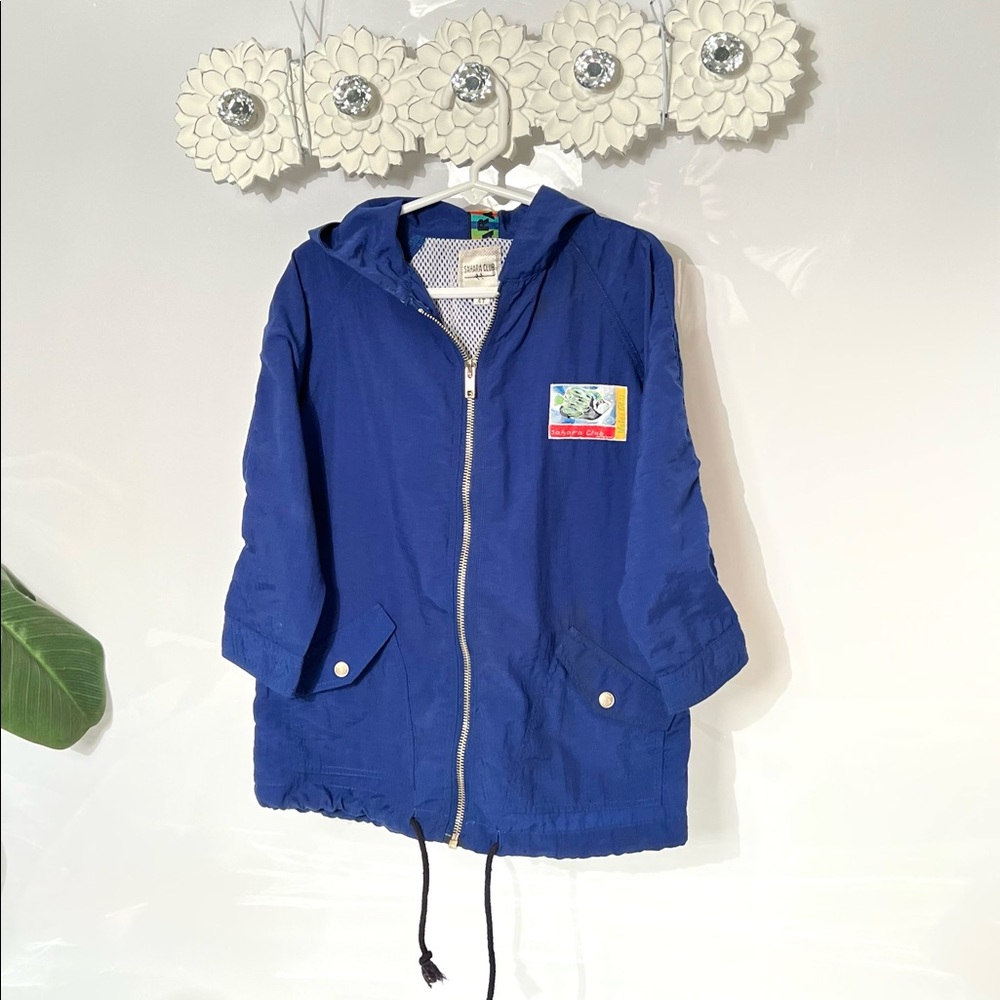 Sahara Club Hooded Zippered Windbreaker Blue Size 4T